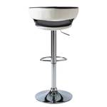 Tabouret de bar Sumaika II (lot 2) Imitation cuir / Chrome - Noir / Blanc