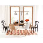 Sedia sala da pranzo ALEDAS materiale sintetico / legno massello di quercia - Bianco - Marrone - Set da 2