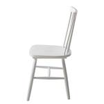 Chaises Jalenas (lot de 2) Hévéa massif - Noir - Blanc