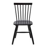 Chaises Jalenas (lot de 2) Hévéa massif - Noir - Noir