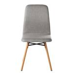 Gestoffeerde stoel Daleras geweven stof/massief beukenhout - Geweven stof Cors: Granietkleurig - 2-delige set