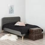 Letto imbottito Klink II Tessuto - Grigio scuro - 140 x 200cm