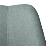 Sedia da bar Aledas II tessuto / legno massello di fico di caucciù - Tessuto Cors: grigio menta - Set da 2