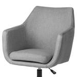 Chaise de bureau pivotante NICHOLAS Tissu / Métal - Gris clair / Noir - Gris clair - Tissu Cors: Granite - Noir