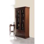 Vitrine Siena Marron - En partie en bois massif - 100 x 188 x 41 cm