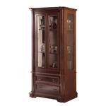 Vitrine Pevy Marron - En partie en bois massif - 97 x 187 x 38 cm