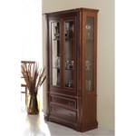 Vitrine Pevy Marron - En partie en bois massif - 97 x 187 x 38 cm