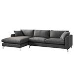 Ecksofa Mailín Webstoff Basalt - Longchair davorstehend links