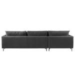 Ecksofa Mailín Webstoff Basalt - Longchair davorstehend links