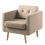 Fauteuil Croom Tissu - Tissu Polia: Cappuccino - Sans repose-pieds