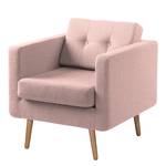 Fauteuil Croom geweven stof - Geweven stof Polia: Mauve - Zonder hocker