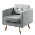 Fauteuil Croom geweven stof - Geweven stof Polia: Platinakleurig - Zonder hocker