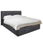 Letto boxspring Jansen Grigio - Tessile - 200 x 110 x 220 cm