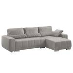 Ecksofa Galilea Microfaser - Longchair davorstehend rechts - Microfaser Bobil: Granit