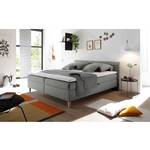 Lit boxspring Finnea (avec coffre) Tissu - Gris