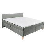 Lit boxspring Finnea (avec coffre) Tissu - Gris