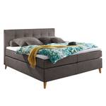 Boxspringbett Campile (inkl. Topper) Webstoff - Rauchgrau