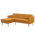 Ecksofa Croom Webstoff - Webstoff Polia: Bisquit - Longchair davorstehend links - Ohne Hocker