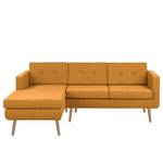 Ecksofa Croom Webstoff - Webstoff Polia: Bisquit - Longchair davorstehend links - Ohne Hocker