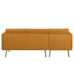 Ecksofa Croom Webstoff - Webstoff Polia: Bisquit - Longchair davorstehend links - Ohne Hocker