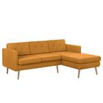 Ecksofa Croom Webstoff - Webstoff Polia: Bisquit - Longchair davorstehend rechts - Ohne Hocker