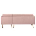 Ecksofa Croom Webstoff Polia: Mauve - Longchair davorstehend rechts - Ohne Hocker