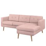 Ecksofa Croom Webstoff - Webstoff Polia: Mauve - Longchair davorstehend rechts - Ohne Hocker