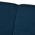 Canapé d’angle Croom Velours - Velours Krysia: Bleu foncé - Méridienne courte à gauche (vue de face) - Sans repose-pieds