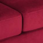 Hoekbank Croom fluweel - Velours Krysia: Bordeaux - Longchair vooraanzicht links - Zonder hocker