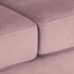 Hoekbank Croom fluweel - Velours Krysia: Mauve - Longchair vooraanzicht links - Zonder hocker