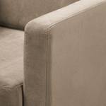 Canapé d’angle Croom Velours - Velours Parmis: Cappuccino - Méridienne courte à gauche (vue de face) - Sans repose-pieds