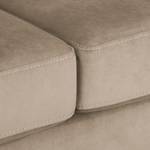 Ecksofa Croom Samt Parmis: Cappuccino - Longchair davorstehend links - Ohne Hocker