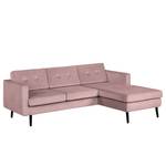 Ecksofa Croom Samt Krysia: Mauve - Longchair davorstehend rechts - Ohne Hocker