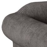 Ecksofa Colares Cord Grau - Longchair davorstehend links