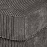 Ecksofa Colares Cord Grau - Longchair davorstehend links