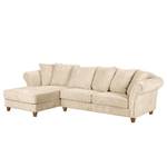 Ecksofa Colares Cord Creme - Longchair davorstehend links