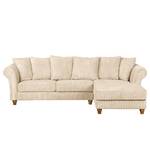 Ecksofa Colares Cord Creme - Longchair davorstehend rechts