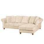 Ecksofa Colares Cord Creme - Longchair davorstehend rechts