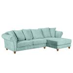 Ecksofa Colares Cord Babyblau - Longchair davorstehend rechts