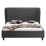 Gestoffeerd bed Monroe fluweel Grijs - 140 x 200cm