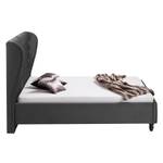 Gestoffeerd bed Monroe fluweel Grijs - 140 x 200cm