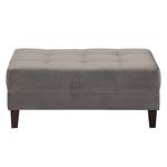 Pouf repose-pieds Elnora Velours - Gris