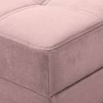 Pouf repose-pieds Elnora Velours - Mauve