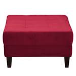 Pouf repose-pieds Elnora Velours - Bordeaux