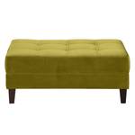 Pouf repose-pieds Elnora Velours - Vert olive