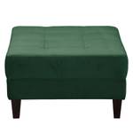 Pouf repose-pieds Elnora Velours - Vert foncé