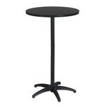 Table haute Duo Tube en acier / Matériau synthétique anthracite