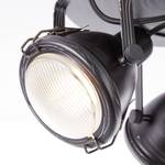 Plafondlamp Bentli glas/metaal - Zwart - Aantal lichtbronnen: 3