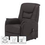 Relaxfauteuil Knuckey (met opstahulp) kunstleer - Donkerbruin