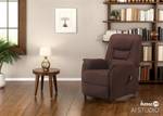 Relaxfauteuil Knuckey (met opstahulp) microvezel bruin